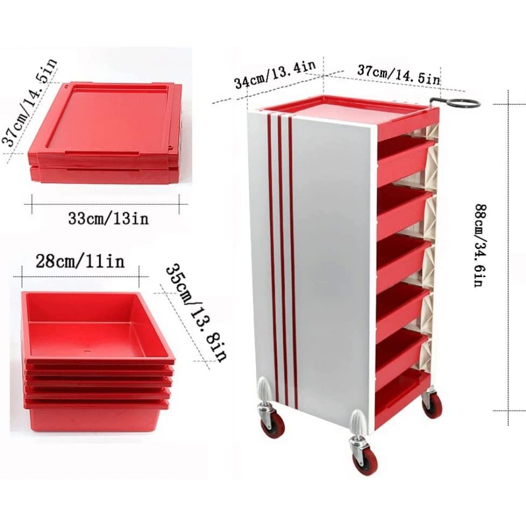 Professional Multi Layer Beauty Salon Rolling Cart Trolley